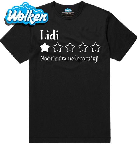 Obrázek produktu Pánské tričko Lidi? Noční Můra, nedoporučuji