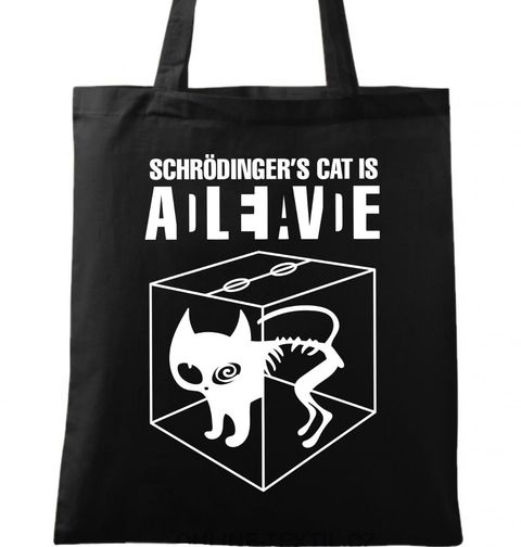 Obrázek produktu Bavlněná taška Schrödingerova kočka Živá nebo mrtvá?
