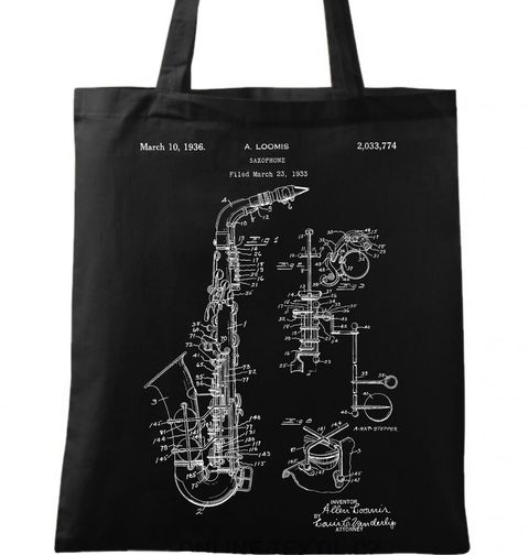 Obrázek produktu Bavlněná taška Saxofon Patent A. Loomise