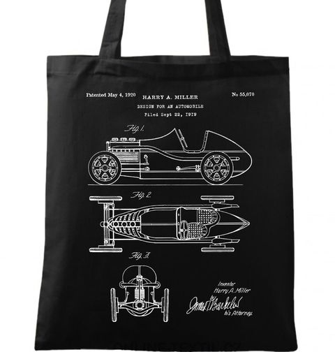 Obrázek produktu Bavlněná taška Automobil Patent Harry A. Millera