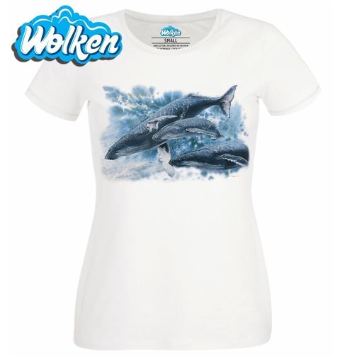 Obrázek produktu Dámské tričko Zářící Velrybí Tanec
