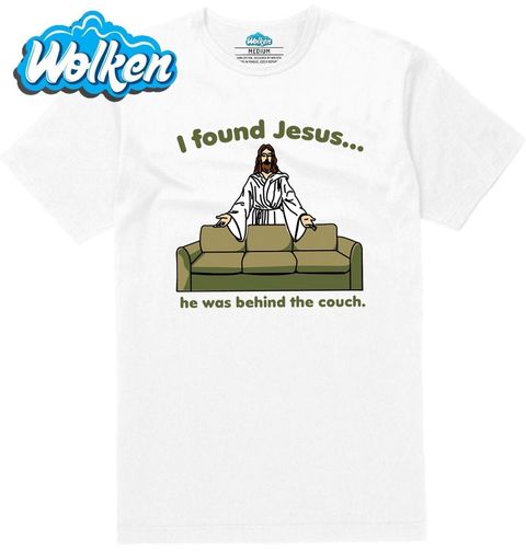 Obrázek produktu Pánské tričko Našel jsem Ježíše za gaučem