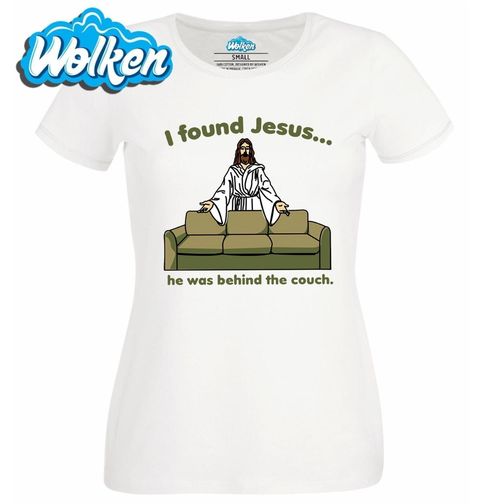 Obrázek produktu Dámské tričko Našel jsem Ježíše za gaučem