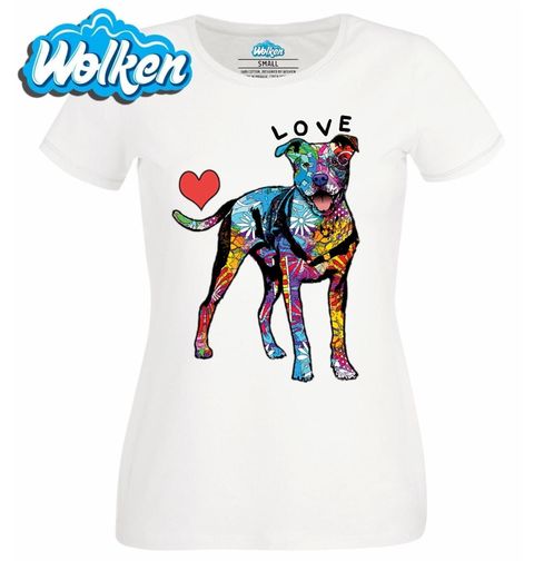 Obrázek produktu Dámské tričko Láska k pitbullům