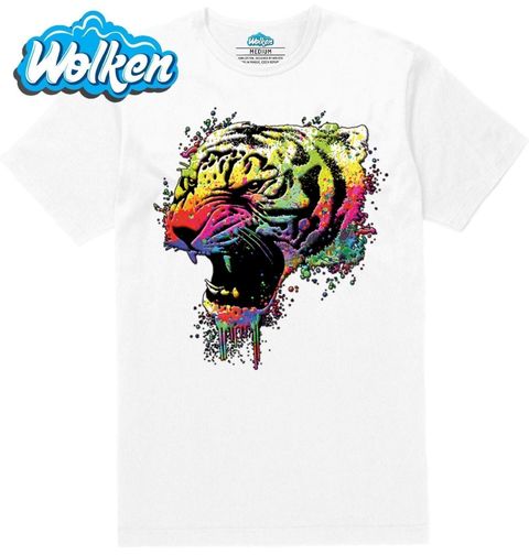 Obrázek produktu Pánské tričko Barevný rozzuřený tygr