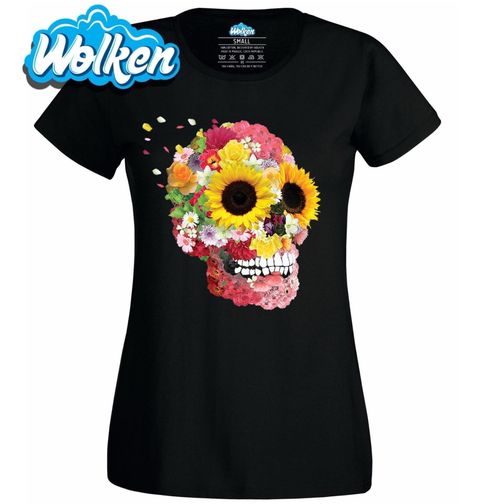 Obrázek produktu Dámské tričko Rozkvetlá Lebka