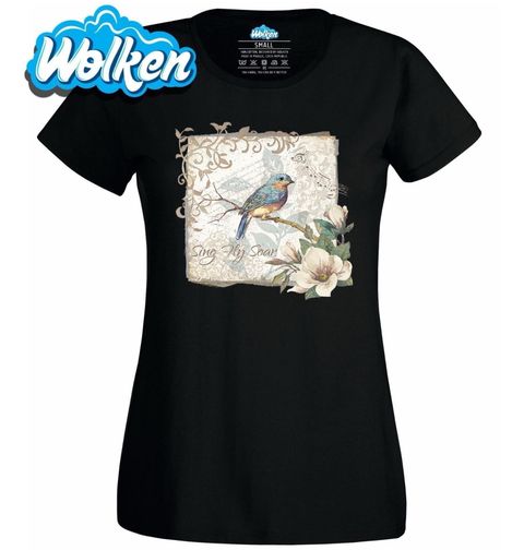 Obrázek produktu Dámské tričko Zpěv ptáčka na větvi