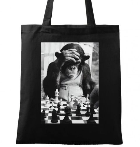 Obrázek produktu Bavlněná taška Šimpanz a šachy