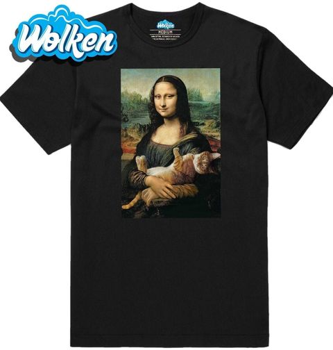 Obrázek produktu Pánské tričko Mona Lisa s kočkou