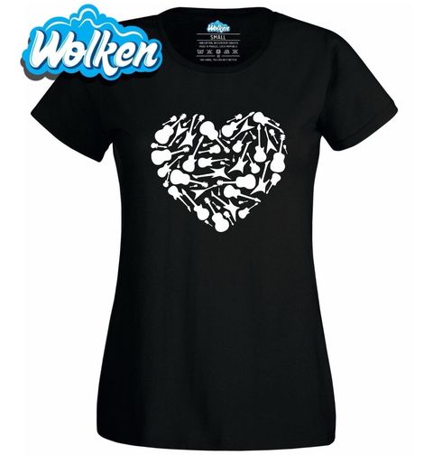 Obrázek produktu Dámské tričko Kytarové Srdcovky Love of Guitar Heart