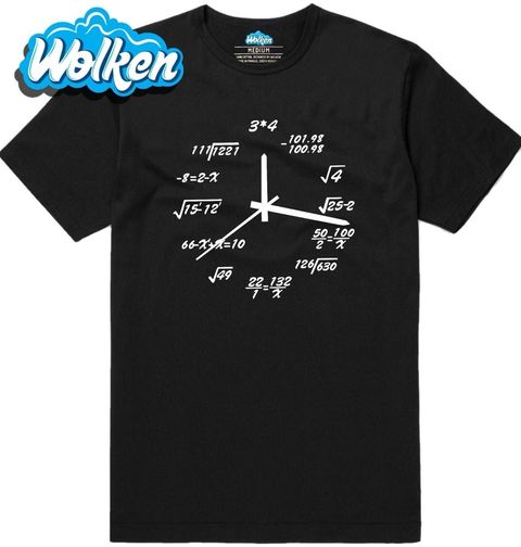 Obrázek produktu Pánské tričko Kolik je hodin? Každá hodina se počítá Math Clock
