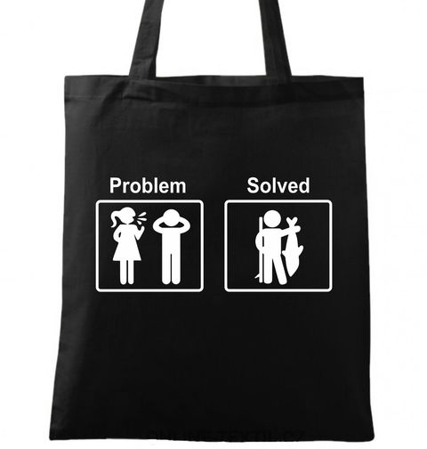 Obrázek produktu Bavlněná taška Problémy ve vztahu? Problem solved - Fishing (Rybaření)