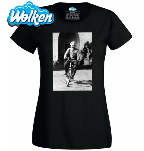 Obrázek produktu Dámské tričko Albert Einstein na kole