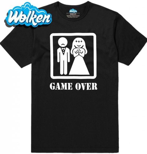 Obrázek produktu Pánské tričko Game Over Manželství = Konec hry
