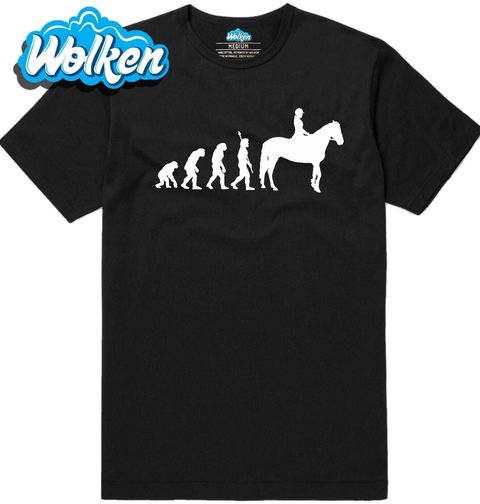 Obrázek produktu Pánské tričko Evoluce jezdce na koni
