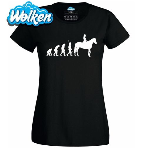 Obrázek produktu Dámské tričko Evoluce jezdce na koni