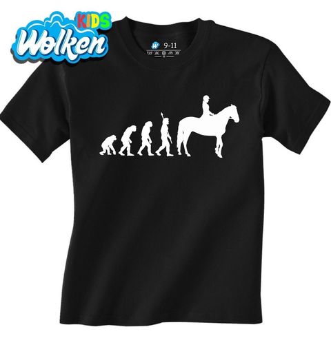 Obrázek produktu Dětské tričko Evoluce jezdce na koni