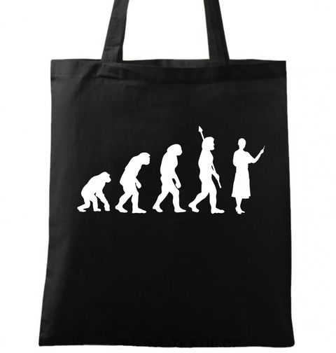 Obrázek produktu Bavlněná taška Evoluce učitelky