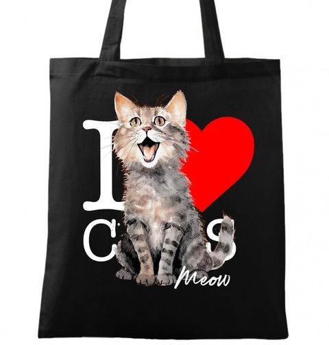 Obrázek produktu Bavlněná taška Miluju kočky I Love Cats: Meow!