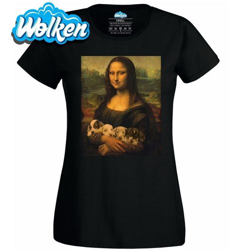 Obrázek produktu Dámské tričko Mona Lisa se štěňátky