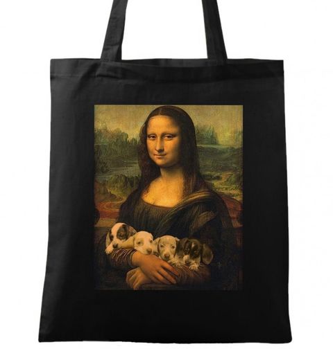 Obrázek produktu Bavlněná taška Mona Lisa se štěňátky