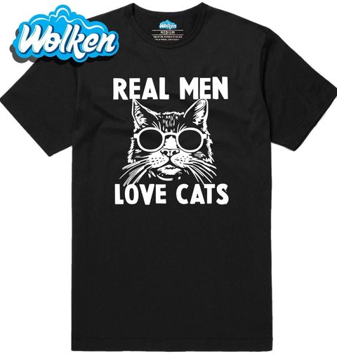 Obrázek produktu Pánské tričko Praví Muži Milují Kočky Real Men Love Cats