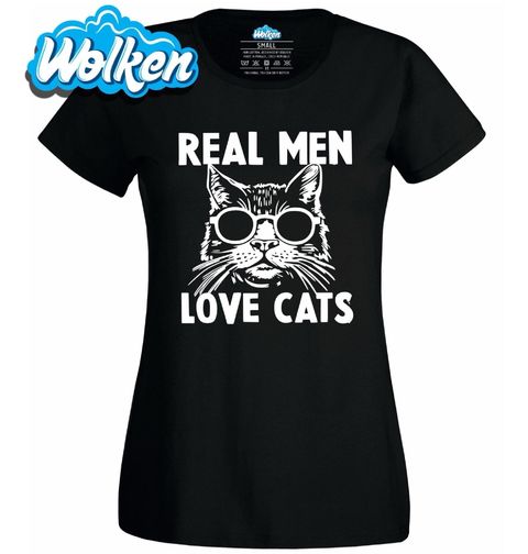 Obrázek produktu Dámské tričko Praví Muži Milují Kočky Real Men Love Cats