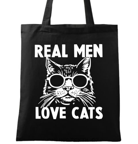 Obrázek produktu Bavlněná taška Praví Muži Milují Kočky Real Men Love Cats