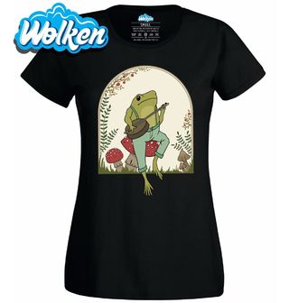 Banjo Žába na houbě Frog Mushroom Guitar,damske.jpg