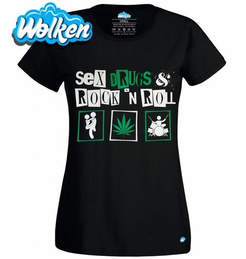 Obrázek produktu Dámské tričko Sex, Drugs and Rock'n'roll "Weed Edition"