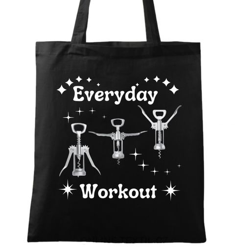 Obrázek produktu Bavlněná taška Zvedám špunty, ne činky Wine Workout Everyday