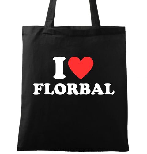 Obrázek produktu Bavlněná taška Miluju Florbal I Love Florbal