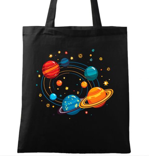Obrázek produktu Bavlněná taška Planety a hvězdy galaxie Space Planets Stars Galaxy