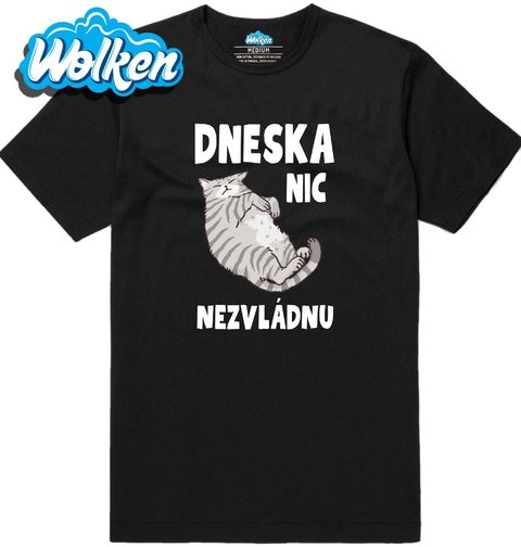 Obrázek produktu Pánské tričko Líná kočka Dneska nic nezvládnu