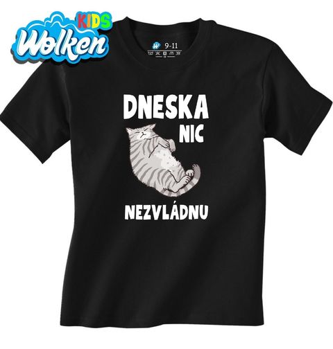 Obrázek produktu Dětské tričko Líná kočka Dneska nic nezvládnu