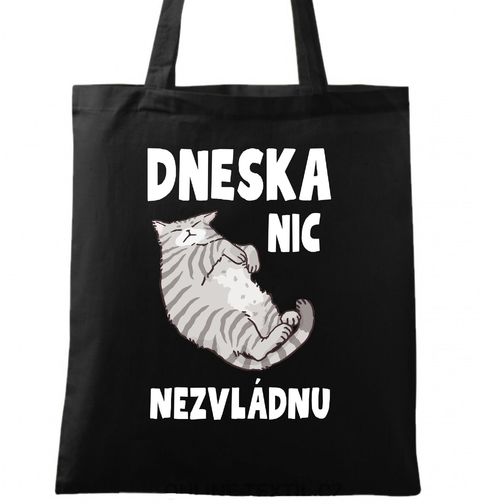 Obrázek produktu Bavlněná taška Líná kočka Dneska nic nezvládnu