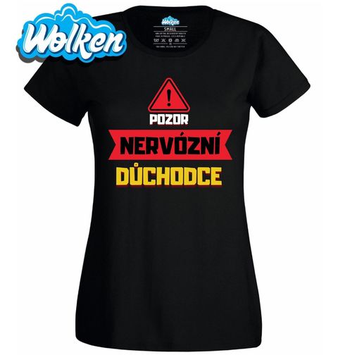 Obrázek produktu Dámské tričko Pozor, nervózní důchodce