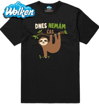 Pánské tričko Lenochod Dnes nemám čas.jpg