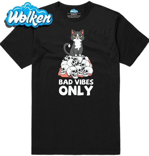 Obrázek produktu Pánské tričko Vražedná Kočka Bad Vibes Only 