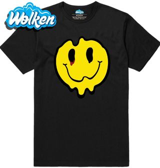 Pánské tričko Hororový Rozteklý Smajlík Melting Smiley.jpg
