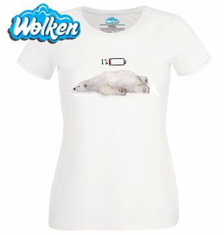 Dámské tričko Líný polární medvěd 1% Baterie.jpg