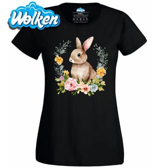 Dámské tričko  Velikonoční Králík na květinách.jpg
