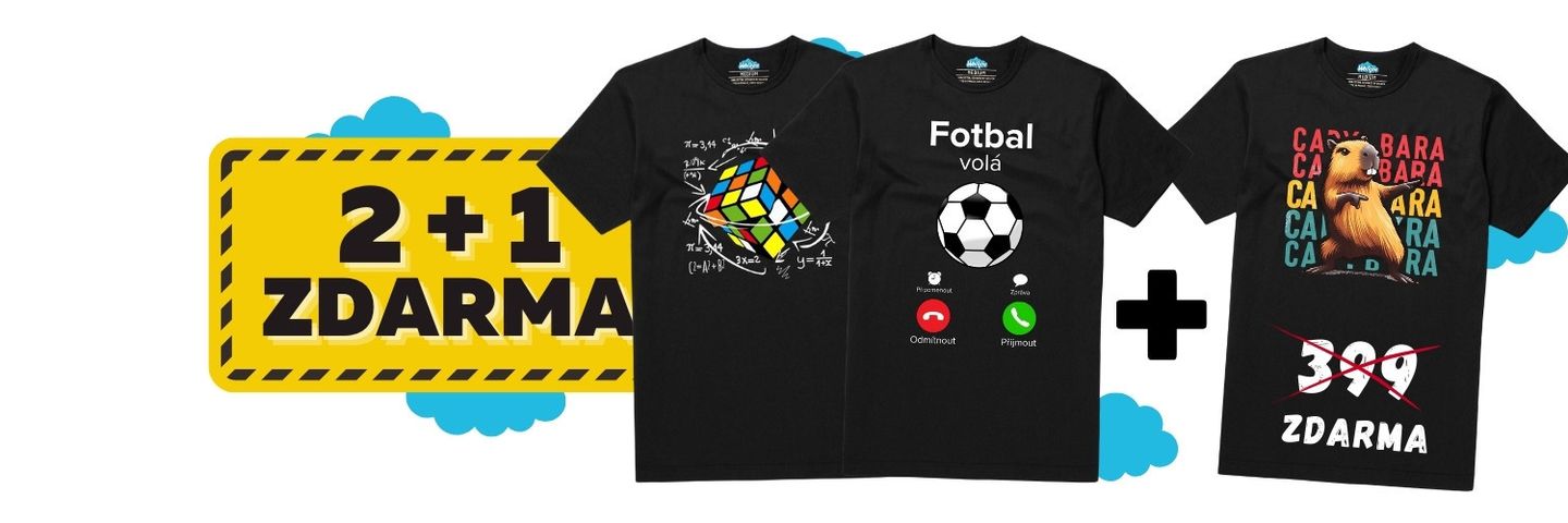 2+1 TRIČKO ZDARMA